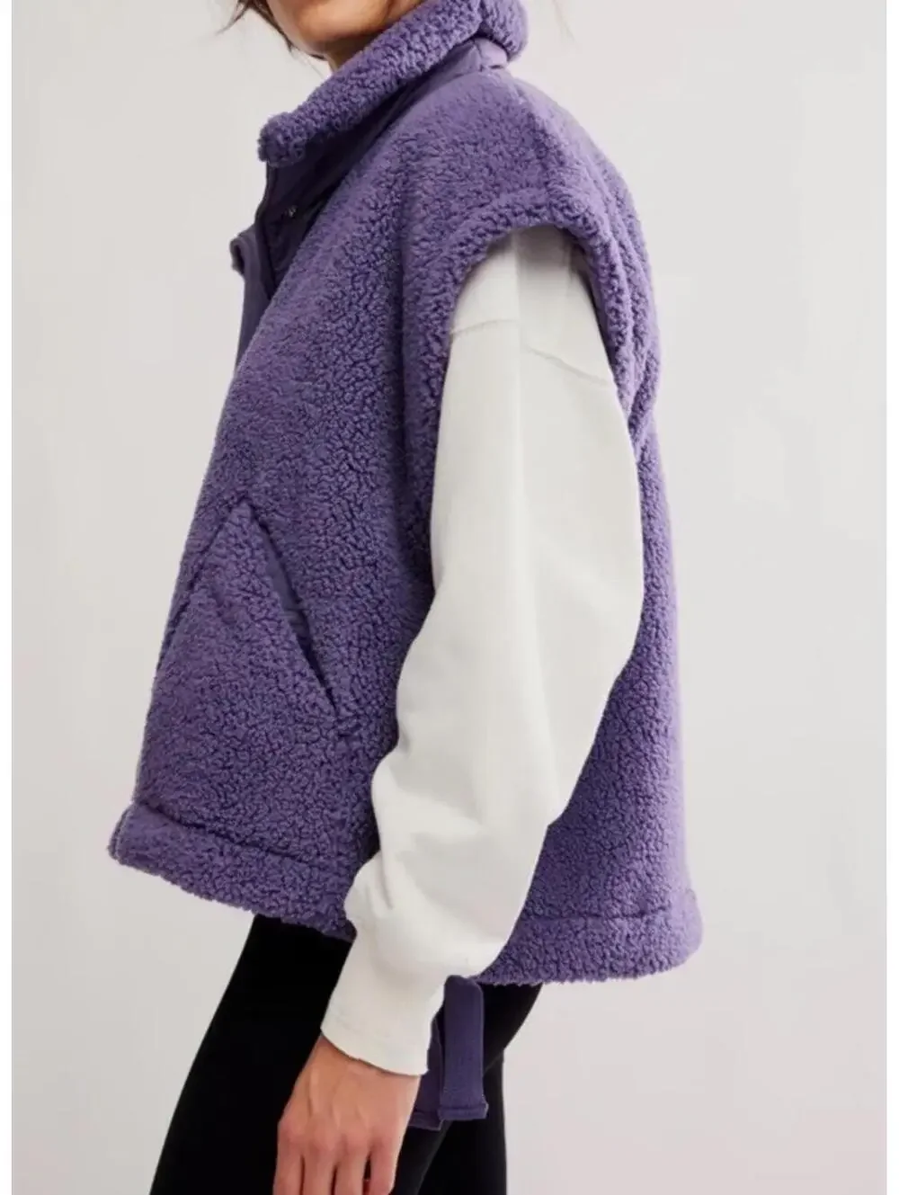 $98 FP Movement Women's Scout It Out Fleece Vest Size XS Graphite NWT - Picture 6 of 13